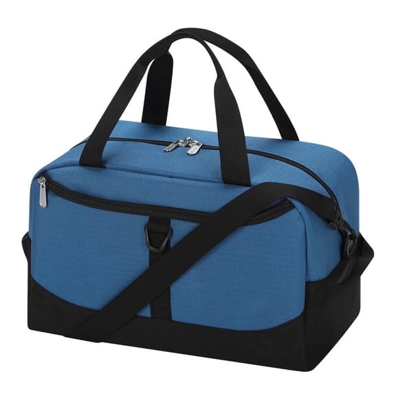 14 Inch Small Gym Duffel Bag With D-ring for Men and Women,Sports Overnight Weekender Bag,Blue