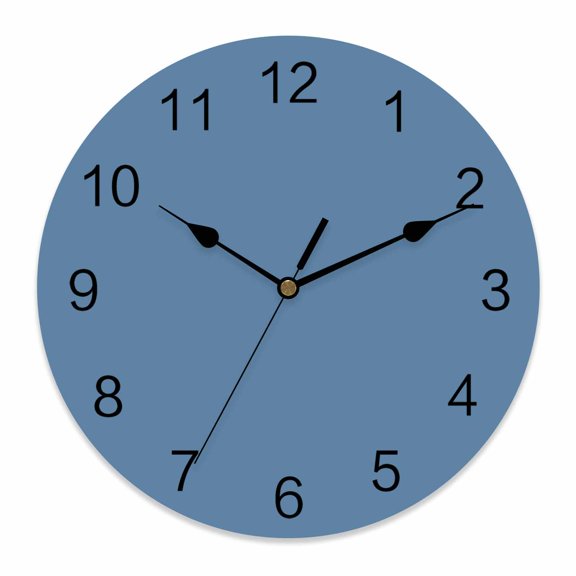 14 Inch Solid Color Wall Clock, Royalblue Battery Operated Silent Non Ticking Clocks, Easy to Read Round Wall Clock for Kitchen/Living Room/Bedroom/Bathroom