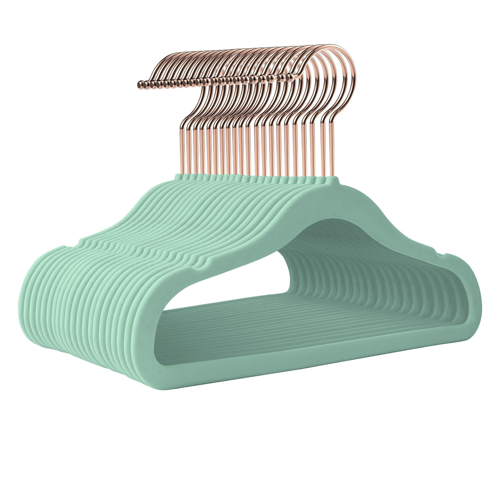 14 Inch Teal Kids Clothes Hangers 50 Pack