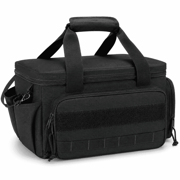14 Inch Tool Bag Organizer, Black Multi-Pocket Handheld Tool Tote with Reinforced Handle, Portable Storage Bag for Electrician, Carpenter, Repair, and Hardware Tools