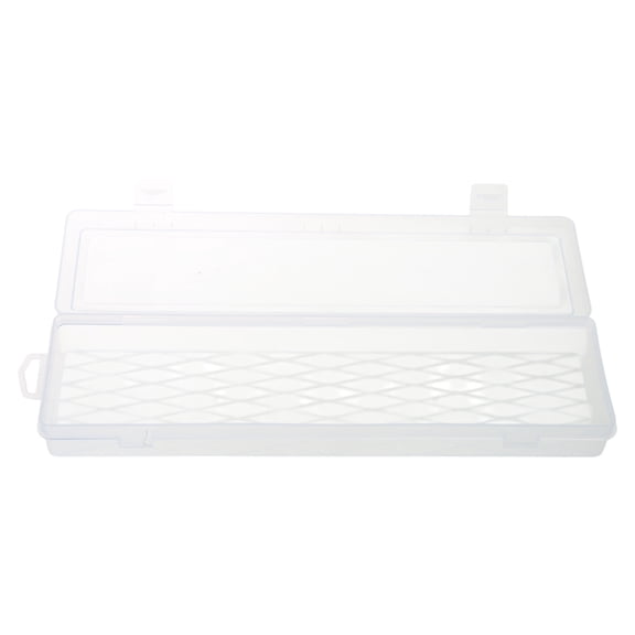 14 Inch Tool Box with Clear Covers and Spacious Parts Organizers Transparent Rectangular Long Case for Home and Workshop