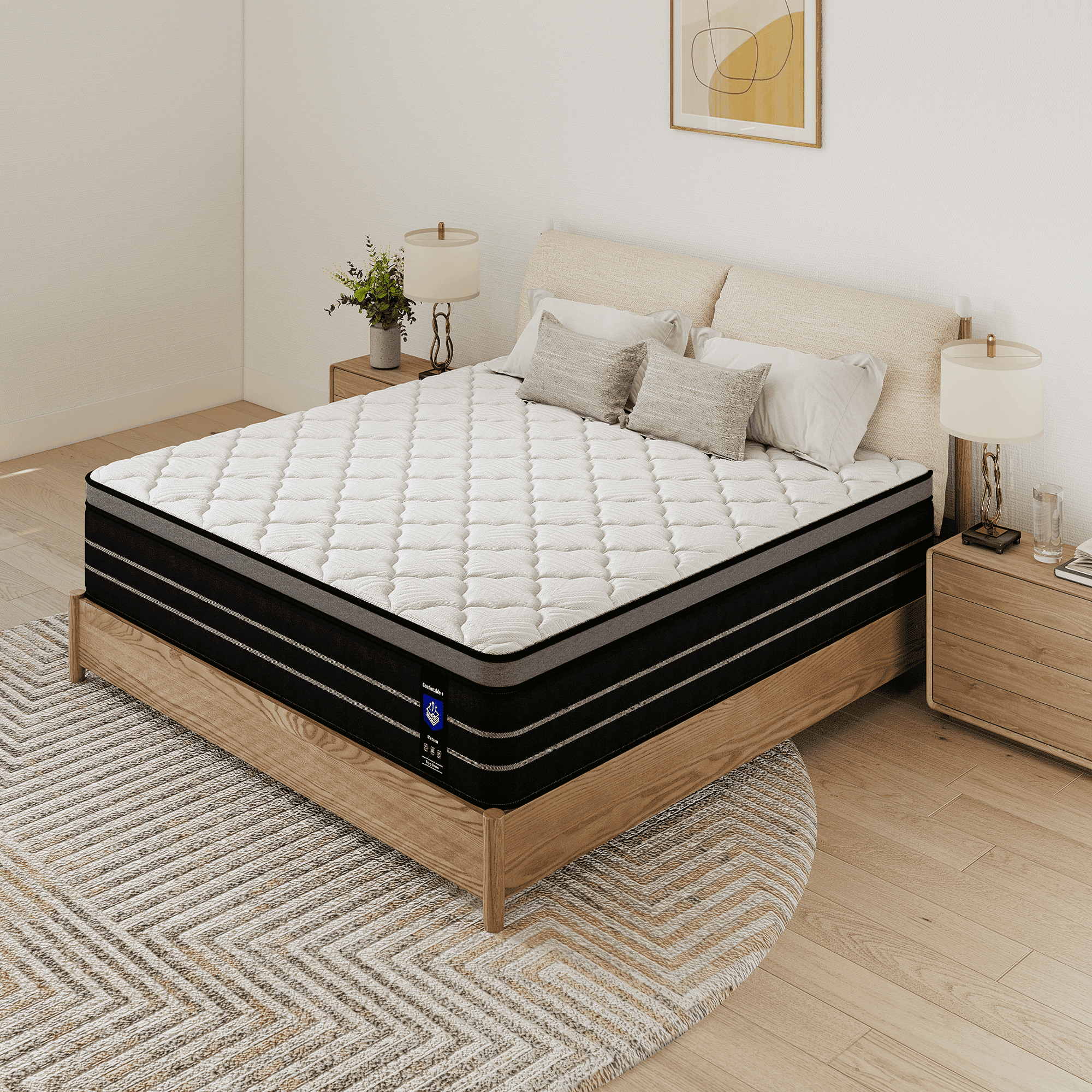 14-Inch Twin-Size Hybrid Mattress in a Box - Gel Memory Foam & Pocket Springs, Motion Isolation, Medium Firm, Pressure Relief, CertiPUR-US® & OEKO-TEX® STANDARD 100 Certified