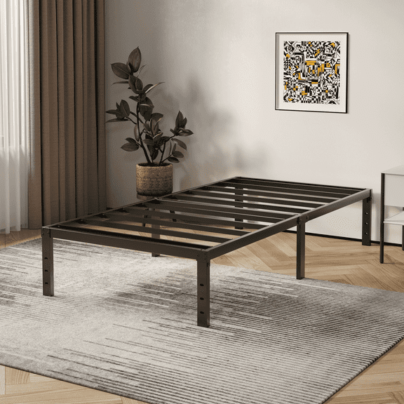 PIVOTIX 14 Inch Twin XL Bed frames,Metal Platform Bed Frame,Heavy Duty Steel Slat Support,No Box Spring Needed,Noise-Free,Easy Assembly,Modern Design