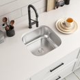 thumbnail image 1 of 14 Inch Undermount Kitchen Sink 18 Gauge Stainless Steel Bar Perp Sink RV Camper Wet Bar Outdoor Laundry Utility Single Bowl Small Sinks 14" x 14" x 6", 1 of 13