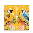 thumbnail image 1 of 14 Inch Wall Clock Battery Operated Silent Clock Decorative for Office, Kitchen, Outdoor, Living Room，Birds and Flowers on a Yellow Background Lovely Pattern, 1 of 4