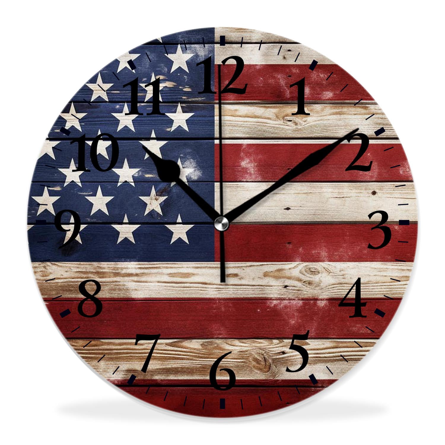 14 Inch Wall Clock Battery Operated Silent Clock Decorative for Office ...