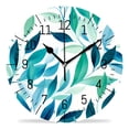 thumbnail image 1 of 14 Inch Wall Clock Battery Operated Silent Clock Decorative for Office, Kitchen, Outdoor, Living Room，Beautiful Leaves Beautiful, 1 of 4