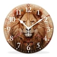 thumbnail image 1 of 14 Inch Wall Clock Battery Operated Silent Clock Decorative for Office, Kitchen, Outdoor, Living Room，Boho Lion Animal Beautiful, 1 of 4