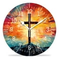 thumbnail image 1 of 14 Inch Wall Clock Battery Operated Silent Clock Decorative for Office, Kitchen, Outdoor, Living Room，February Valentines Day Beautiful, 1 of 4