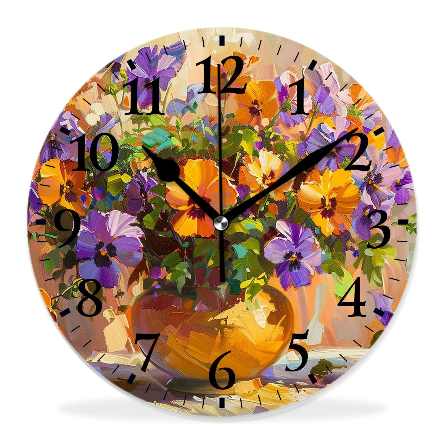 14 Inch Wall Clock Battery Operated Silent Clock Decorative for Office