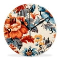 thumbnail image 1 of 14 Inch Wall Clock Battery Operated Silent Clock Decorative for Office, Kitchen, Outdoor, Living Room，Flower Pattern, 1 of 4