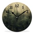 thumbnail image 1 of 14 Inch Wall Clock Battery Operated Silent Clock Decorative for Office, Kitchen, Outdoor, Living Room，Foggy Tree Pattern, 1 of 4