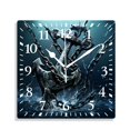 thumbnail image 1 of 14 Inch Wall Clock Battery Operated Silent Clock Decorative for Office, Kitchen, Outdoor, Living Room，Nautical Board in Ocean Waves Cute Pattern, 1 of 4