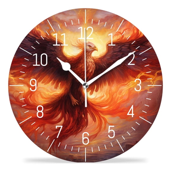 14 Inch Wall Clock Battery Operated Silent Clock Decorative for Office, Kitchen, Outdoor, Living RoomPhoenix Phoenix Picture