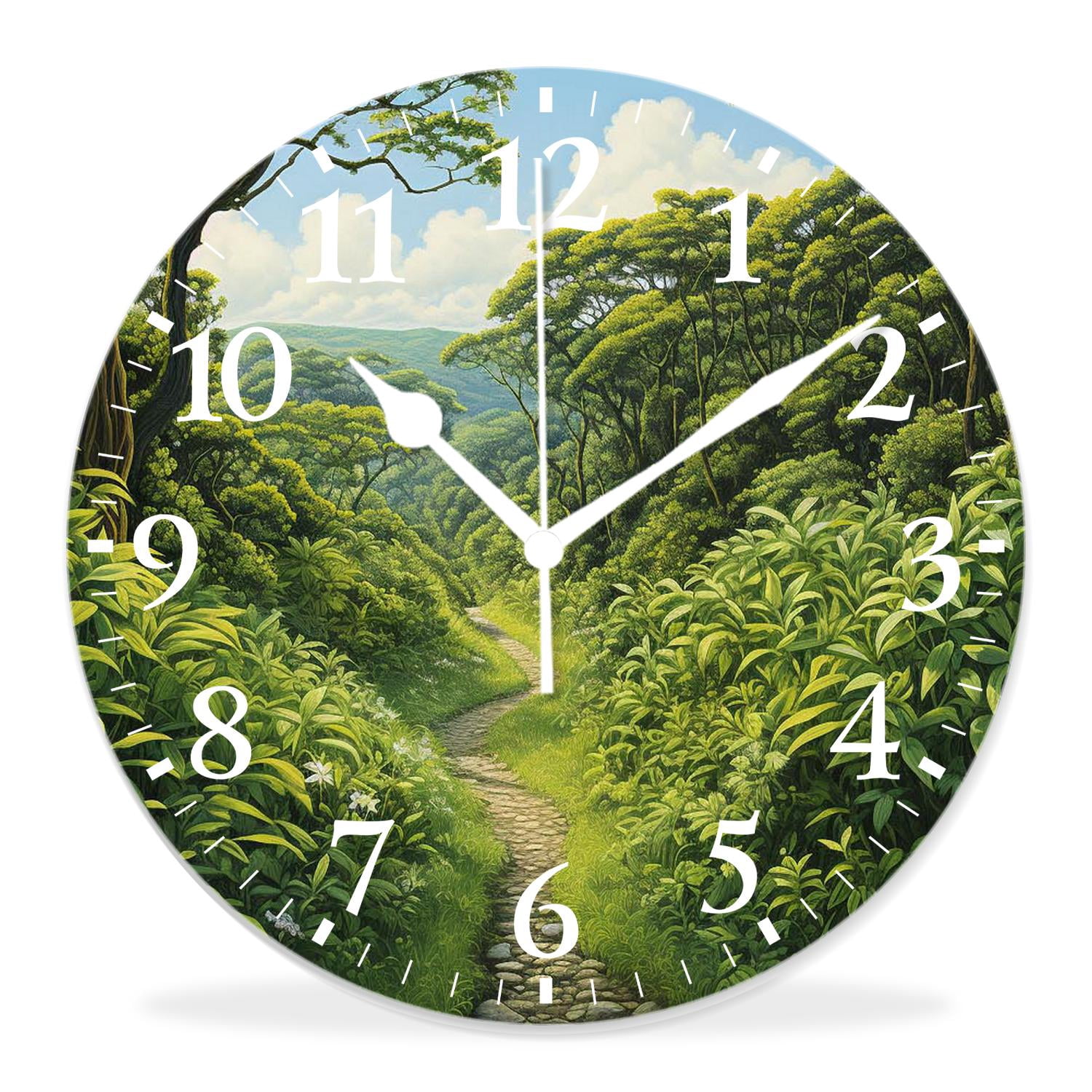 14 Inch Wall Clock Battery Operated Silent Clock Decorative for Office ...