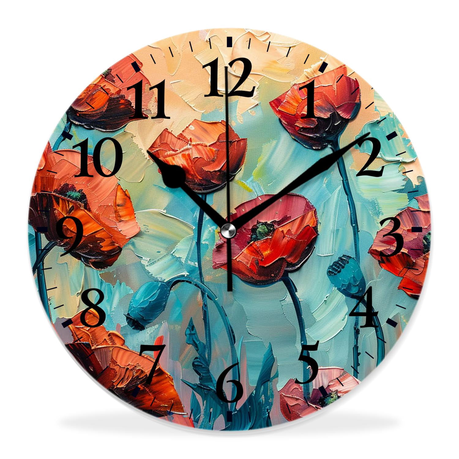 14 Inch Wall Clock Battery Operated Silent Clock Decorative for Office
