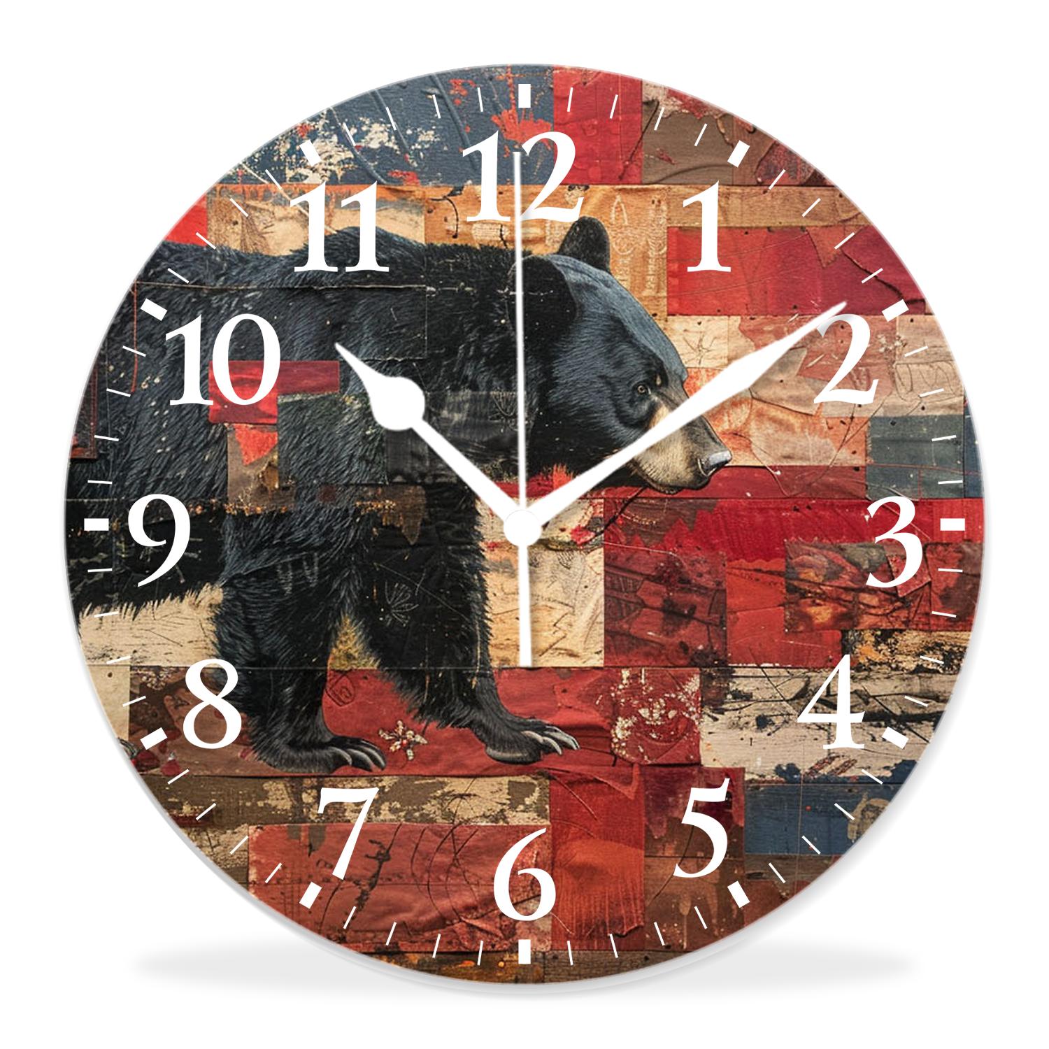 14 Inch Wall Clock Battery Operated Silent Clock Decorative for Office ...