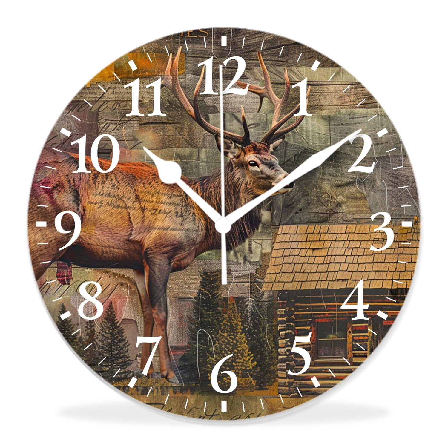 14 Inch Wall Clock Battery Operated Silent Clock Decorative for Office ...