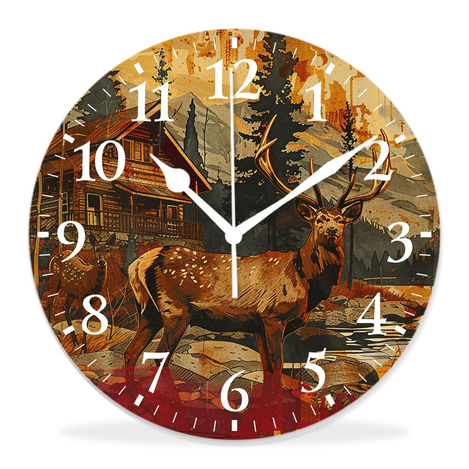 14 Inch Wall Clock Battery Operated Silent Clock Decorative for Office ...