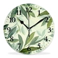 thumbnail image 1 of 14 Inch Wall Clock Battery Operated Silent Clock Decorative for Office, Kitchen, Outdoor, Living Room，Spring Summer Nature Tropical Plant Stunning, 1 of 4