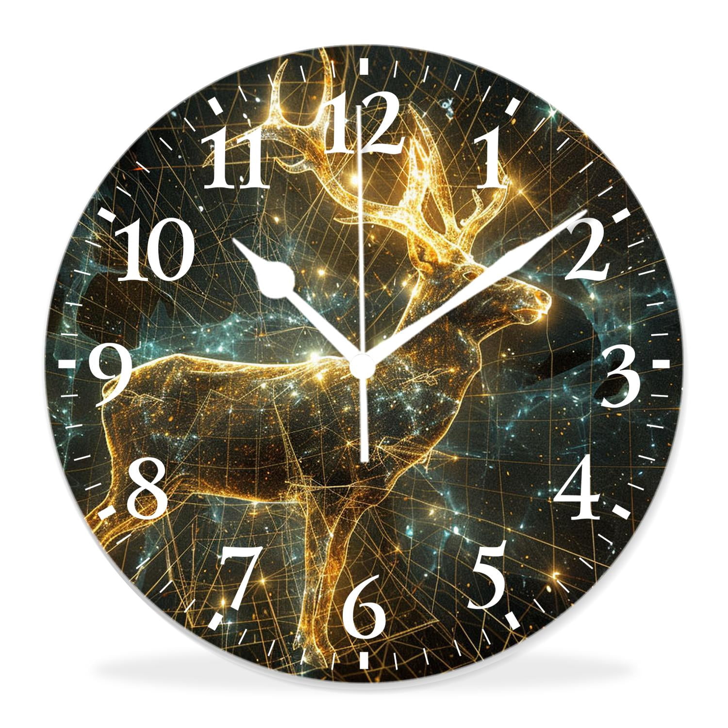 14 Inch Wall Clock Battery Operated Silent Clock Decorative for Office ...