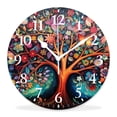 thumbnail image 1 of 14 Inch Wall Clock Battery Operated Silent Clock Decorative for Office, Kitchen, Outdoor, Living Room，Tree of Life Style, 1 of 4