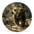thumbnail image 1 of 14 Inch Wall Clock Battery Operated Silent Clock Decorative for Office, Kitchen, Outdoor, Living Room，Vintage Style Wild Wildlife Bear Hand Beautiful, 1 of 4