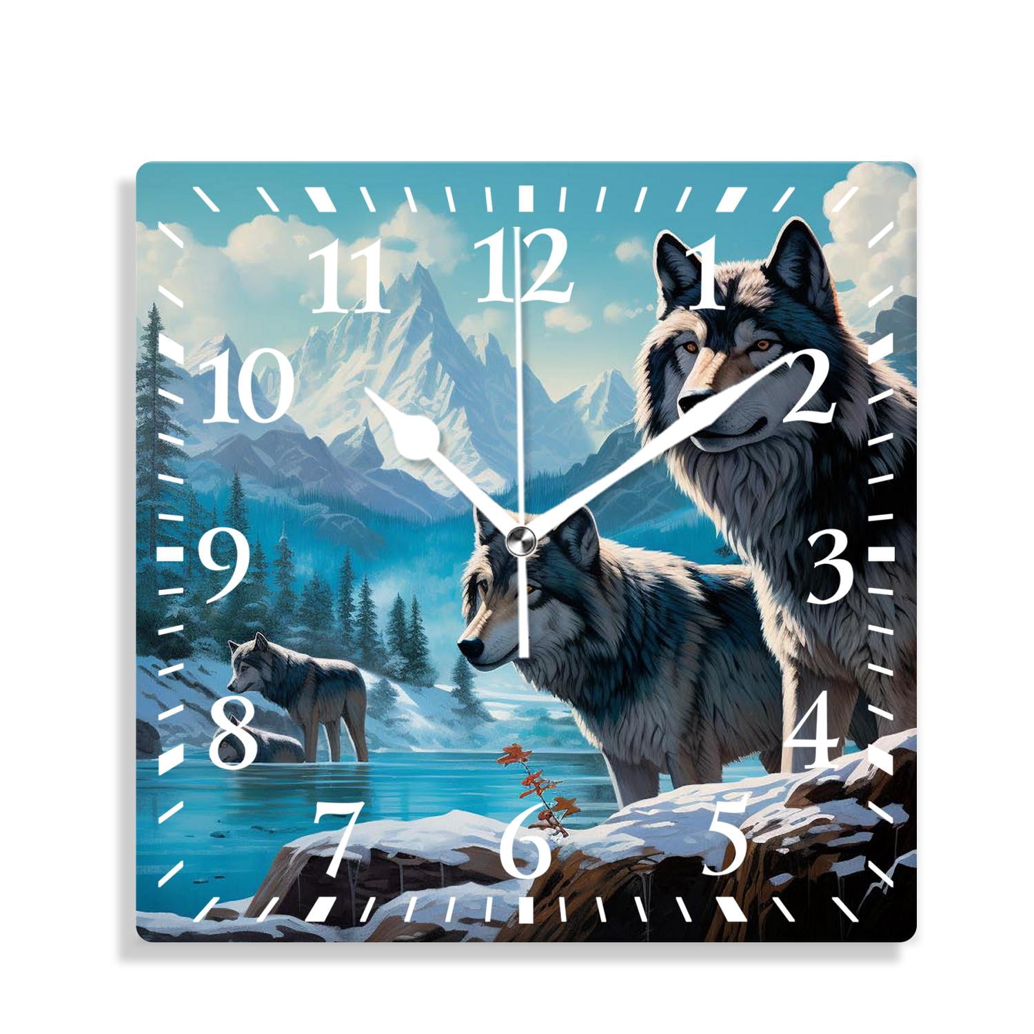 14 Inch Wall Clock Battery Operated Silent Clock Decorative for Office ...