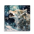 thumbnail image 1 of 14 Inch Wall Clock Battery Operated Silent Clock Decorative for Office, Kitchen, Outdoor, Living Room，Wolf Tree Moon Starry Creative, 1 of 4
