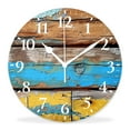 thumbnail image 1 of 14 Inch Wall Clock Battery Operated Silent Clock Decorative for Office, Kitchen, Outdoor, Living Room，Wood Plank Wall Wooden Amazing, 1 of 4