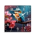 thumbnail image 1 of 14 Inch Wall Clock Battery Operated Silent Clock Decorative for Office, Kitchen, Outdoor, Living Room，Bird on a Background of Jasmine Flowers Cute Pattern, 1 of 4