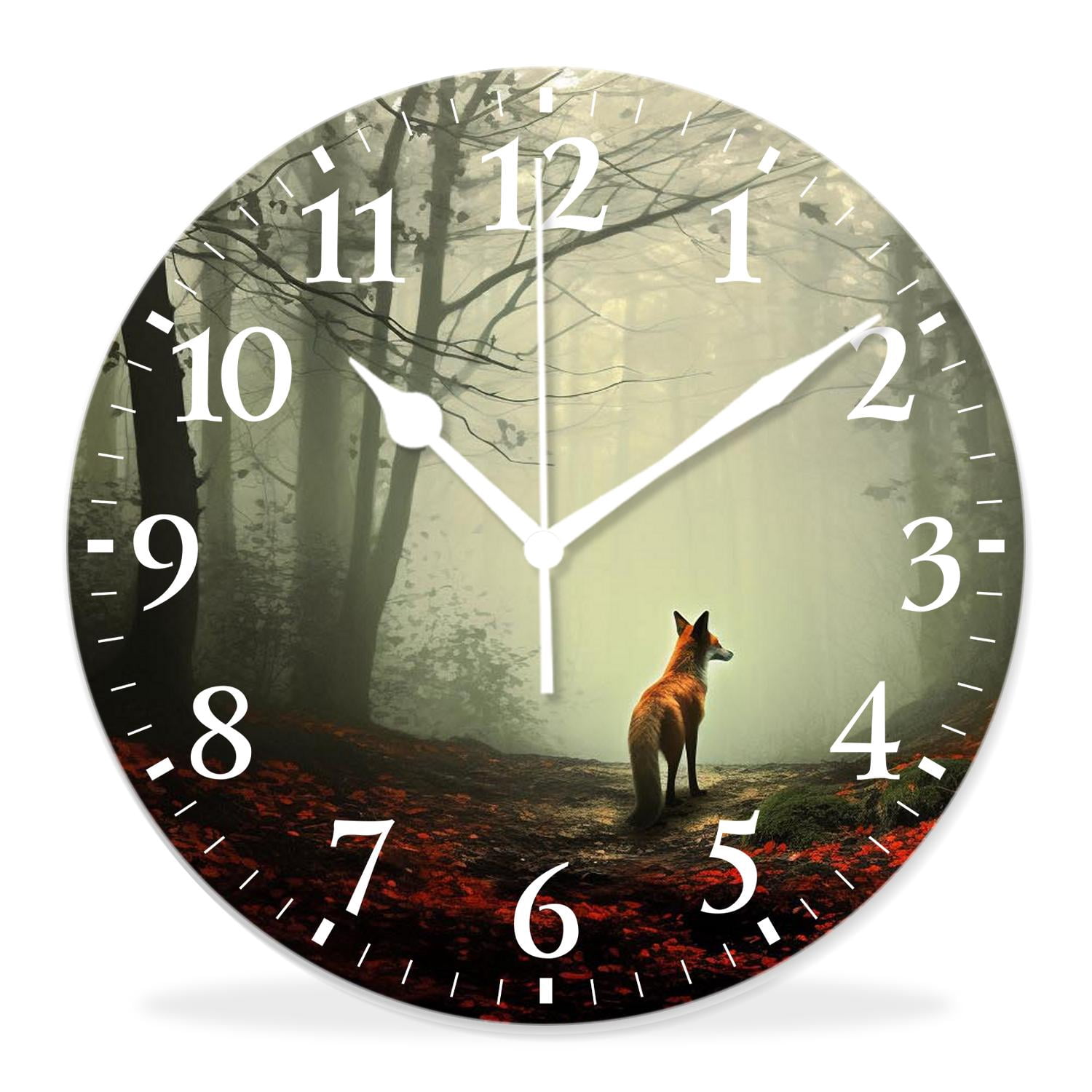 14 Inch Wall Clock Battery Operated Silent Clock Decorative for Office ...