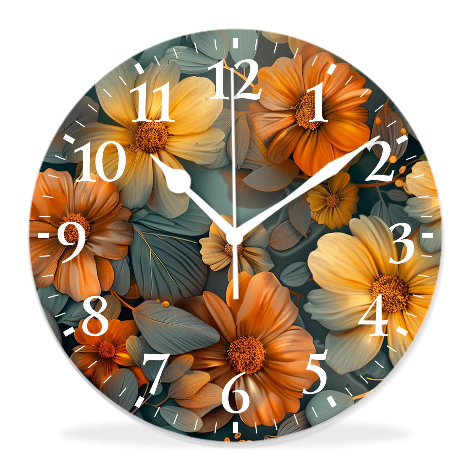 14 Inch Wall Clock Battery Operated Silent Clock Decorative for Office ...