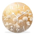 thumbnail image 1 of 14 Inch Wall Clock Battery Operated Silent Clock Decorative for Office, Kitchen, Outdoor, Living Room，Vintage Flowers in Meadows at Sunset Springtime Elegant, 1 of 4