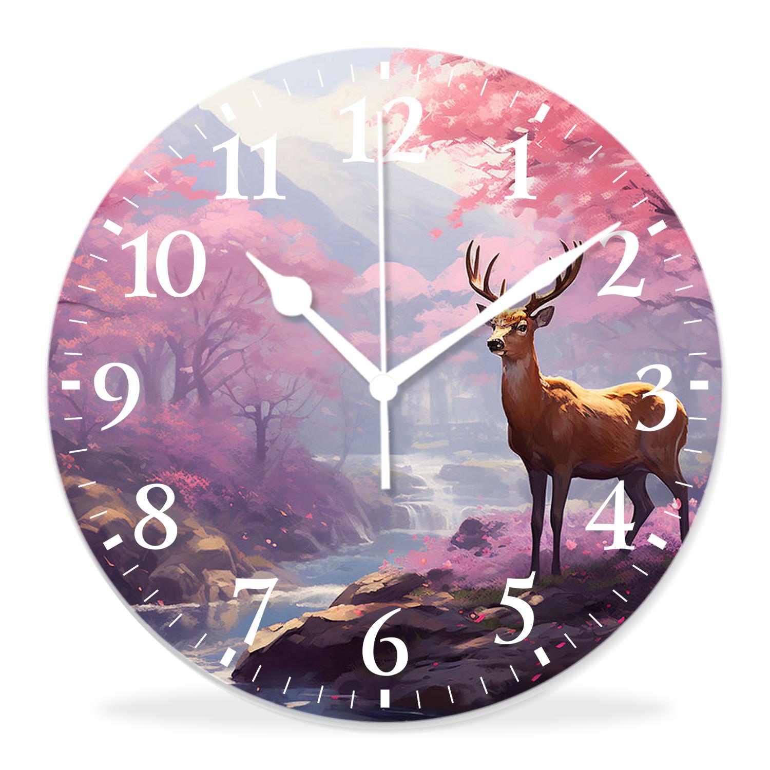 14 Inch Wall Clock Battery Operated Silent Clock Decorative for Office ...
