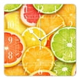 thumbnail image 1 of 14 Inch Wall Clock Battery Operated Square Clock Decorative for Office, Kitchen, Outdoor, Living Room，Pieces of Orange Lemon Lime Grapefruit Art, 1 of 4