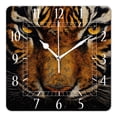 thumbnail image 1 of 14 Inch Wall Clock Battery Operated Square Clock Decorative for Office, Kitchen, Outdoor, Living Room，Tiger Trees Pattern, 1 of 4