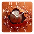 thumbnail image 1 of 14 Inch Wall Clock Battery Operated Square Clock for Office, Kitchen, Outdoor, Living Room,Baseball Cute, 1 of 4