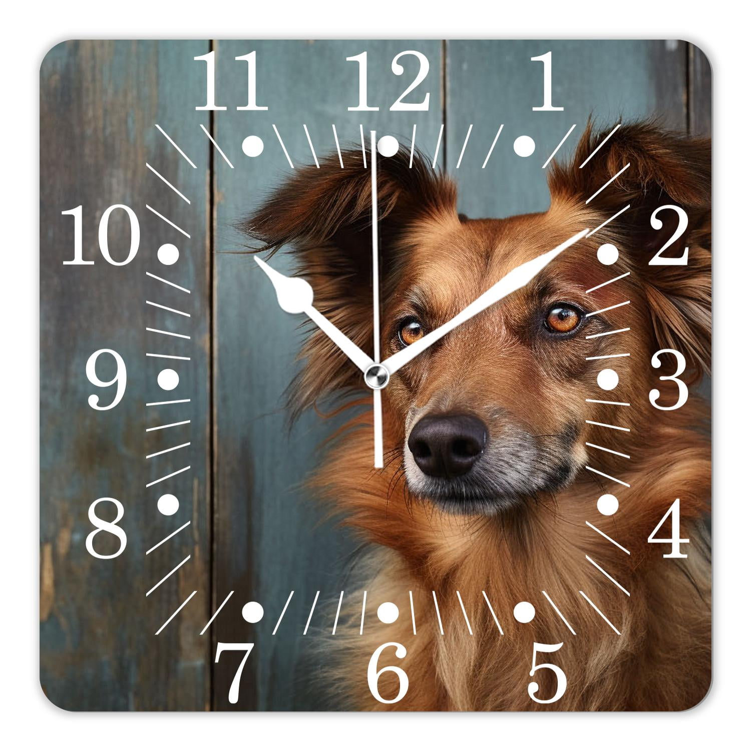 14 Inch Wall Clock Battery Operated Square Clock for Office, Kitchen ...