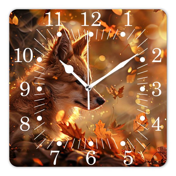 14 Inch Wall Clock Battery Operated Square Clock for Office, Kitchen, Outdoor, Living Room,Cute Cavalier King Charles Spaniel Dog Exquisite (2)