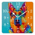 thumbnail image 1 of 14 Inch Wall Clock Battery Operated Square Clock for Office, Kitchen, Outdoor, Living Room,German Shepherd Beautiful (2), 1 of 4