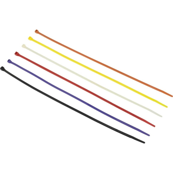 14 Inch White Tie Wraps - 100 Per Package