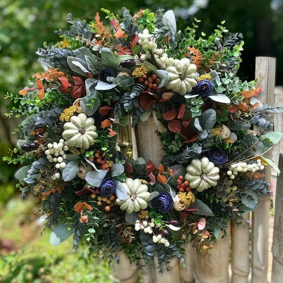 14 Inch Winter Wreaths for Front Door Indoor Outdoor Wreaths Christmas Wreath Winter Wreath,Wreath for Home Christmas Wall Fireplace Window Party Holiday Decor(Green)