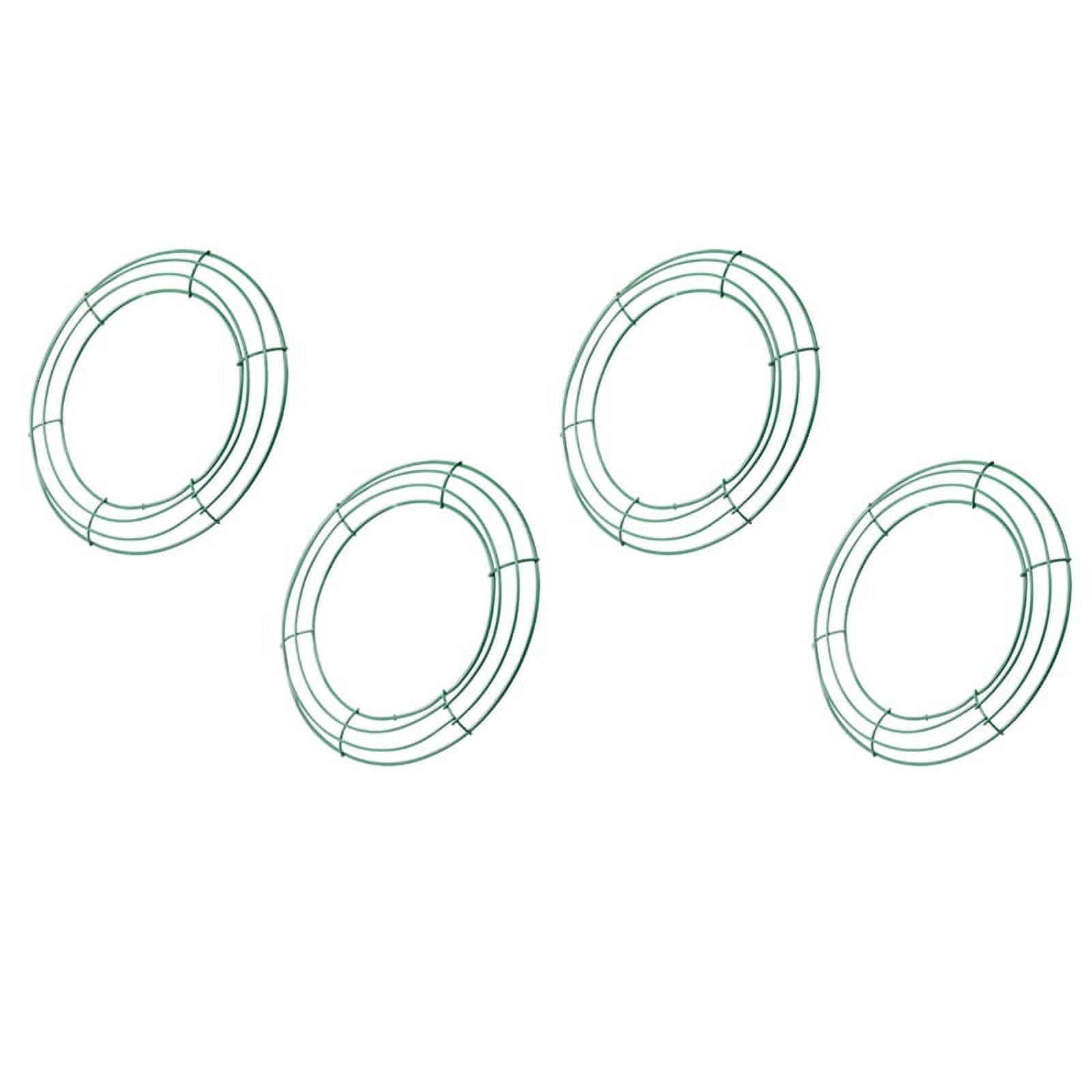 Aodaer 24-Pack 16 Inch Wire Wreath Frames – Dark Green Metal Rings For DIY Floral, Holiday & Seasonal Crafts