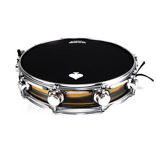 14 Inch Wooden Snare Drum, 10-Lug Professional Snare with Alloy Snare Wires, Ultra-Bright Attack, Stepless Torque Quick-Release Key Included, 14"x4" Drum for Beginners & Pros