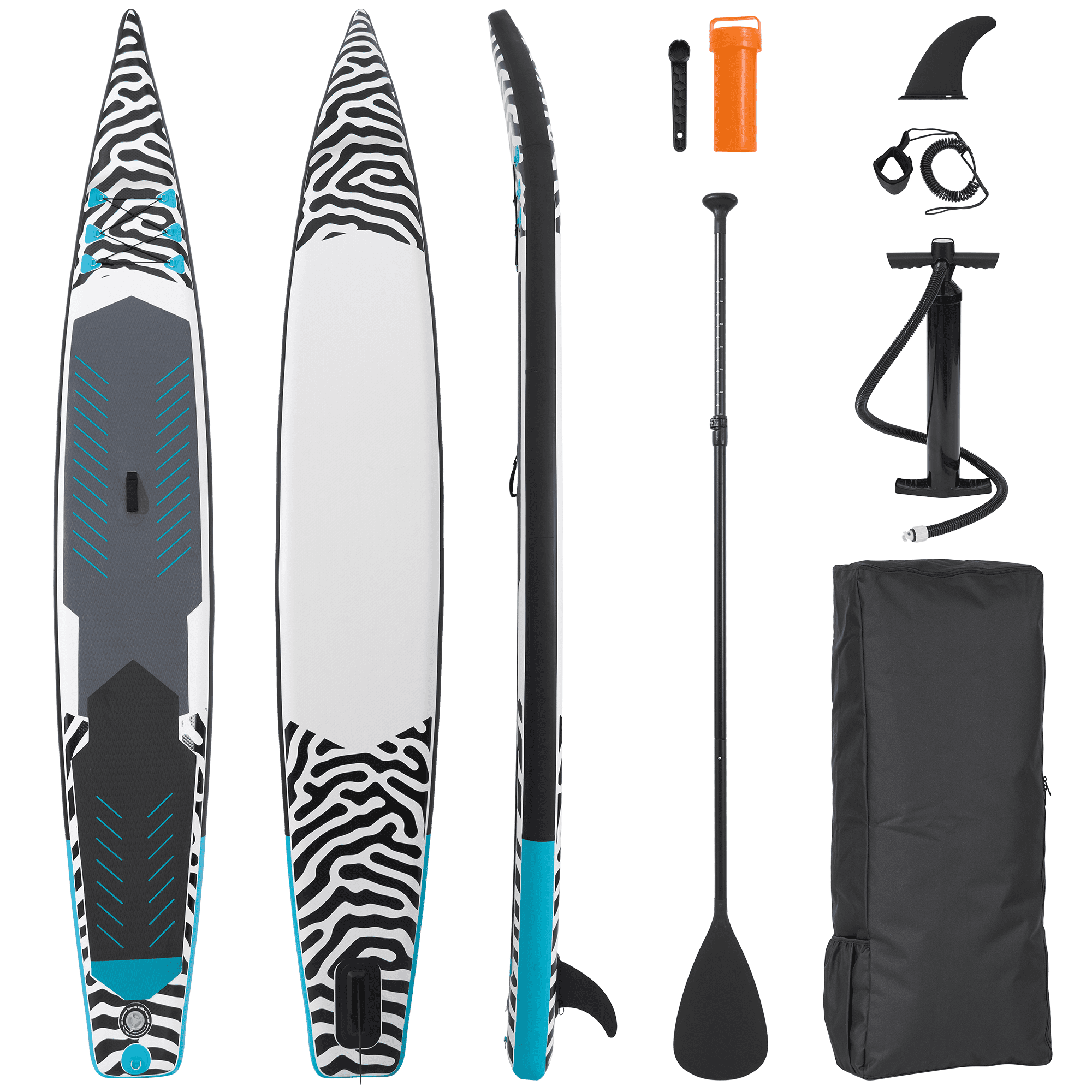 Naipo 14FT Racing Paddle Board with Pump Carry Bag Inflatable PaddleBoard Set for Family Friends