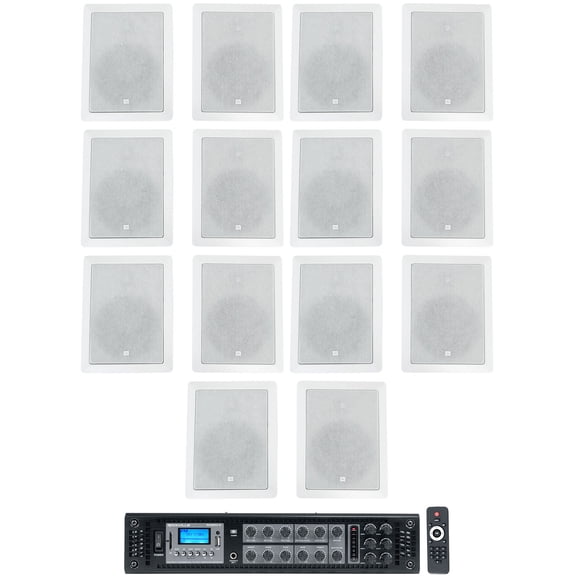 (14) JBL Control 126 WT 6.5" 30w Commercial 70v In-Wall Speakers+Amplifier