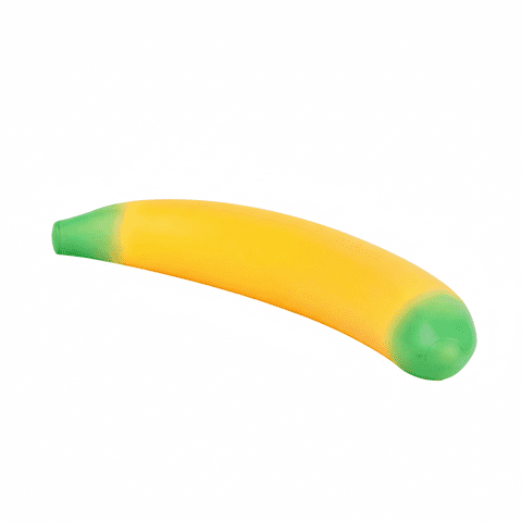 14" Jumbo Squishy Banana - Giant Fruit Soft Novelty Toy for Adults - Tactile Stress Relief Squeeze Toy - Funny Easter Gag Gift & Coworker Birthday Present