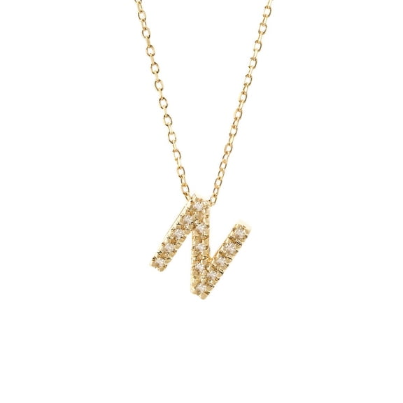 14 KT Diamond Mindy Harris Initial Letter Necklace N