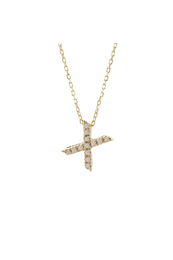 14 KT Diamond Mindy Harris Initial Letter Necklace X